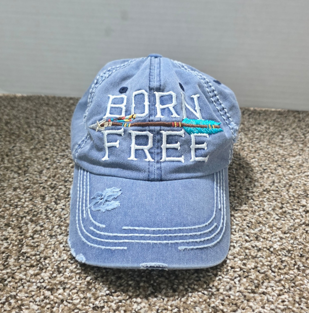 KBETHOS Distressed Denim Baseball Hat Arrow Embroidery